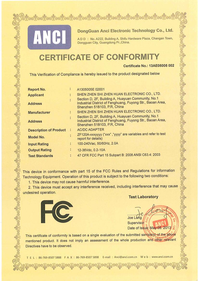 FCC certification