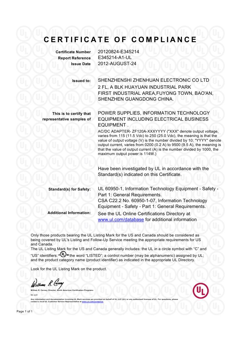 UL certificate